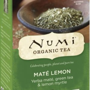 Numi Organic Tea Mate Lemon, 18 Count Box of Tea Bags (Pack of 2) Yerba Mate Green Tea Blend