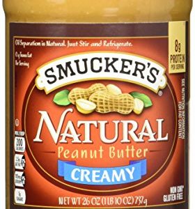 Smucker's Natural Creamy Peanut Butter, 26-Ounce Glass Jars (Pack of 3)