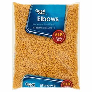 Great Value Elbow Macaroni, 5 lb Great Addition to Any Wholesome Meal