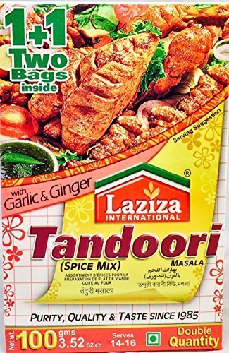 Laziza Tandoori Bbq Masala, 100-Gram Boxes (Pack of 6)