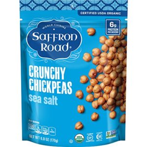 Saffron Road Organic Crunchy Chickpeas, Non-GMO, Gluten-Free, Halal, Sea Salt, 6 Ounce