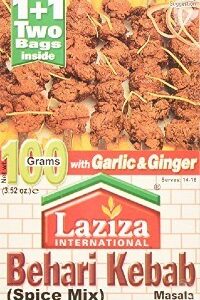 Laziza Bihari Kabab Masala, 100-Gram Boxes (Pack of 6)