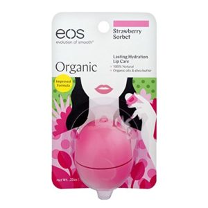 EOS Organic Lip Balm Sphere, Strawberry Sorbet, 0.25 Oz