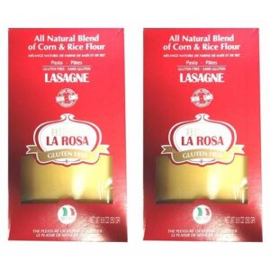 Pastificio La Rosa, Lasagne, All Natural Blend of Corn & Rice Flour (Gluten-Free), Imported from Italy, 8.8 oz (Pack of 2)