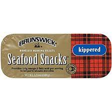 BRUNSWICK Boneless Kippered Herring Fillet Seafood Snacks, High Protein Food, Keto Food, Gluten Free Food, High Protein Snacks, Canned Food, Bulk Herring Fillets, 3.53 Ounce Cans (Pack of 18)