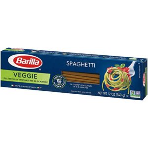 Barilla Veggie Pasta, Spaghetti Pasta, 12 Ounces (Pack of 20)