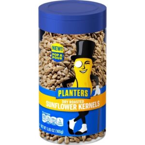 Planters Dry Roasted Sunflower Kernels (5.85 oz Canisters, Pack of 12)