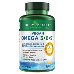 Omega 3-6-9 Vegan/Vegetarian Omega Formula | "5 in 1" Essential Fatty Acid Complex | from Purity Products (180)