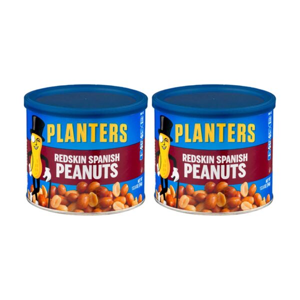 Planters Redskin Spanish Peanuts with Sea Salt 12.5oz Can (Pack of 2)