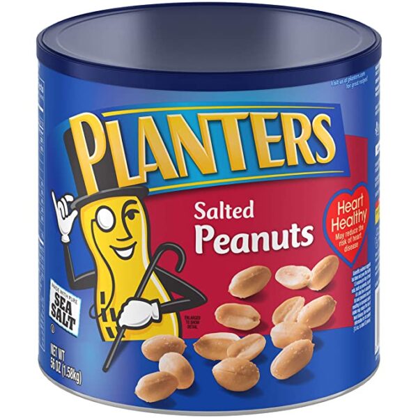 Planters Salted Cocktail Peanuts, 16.0 oz Canister