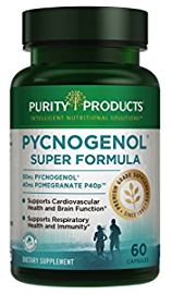 Pycnogenol Super Formula- Activated Pycnogenol Pomegranate P40p- 60 Capsules