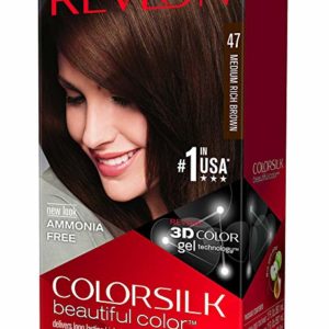 Revlon ColorSilk Hair Color, Medium Rich Brown [47] 1 ea (Pack of 3)