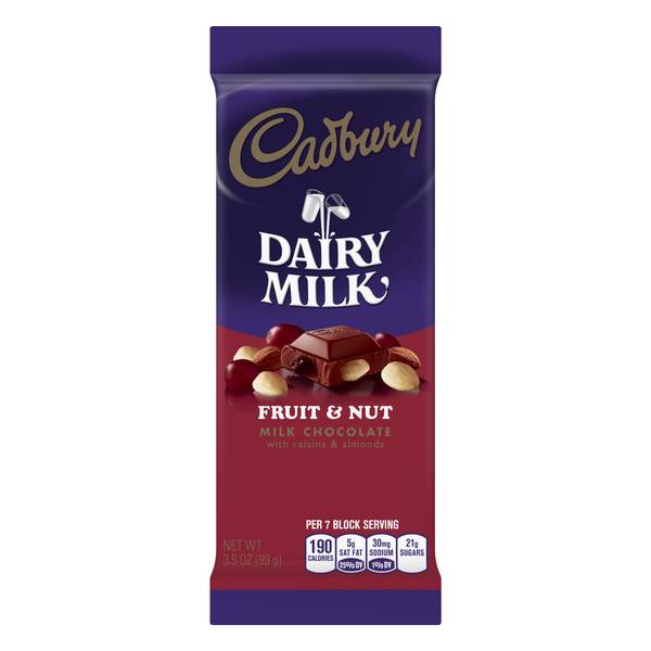 Cadbury Fruit and Nut 100g (3.5oz)