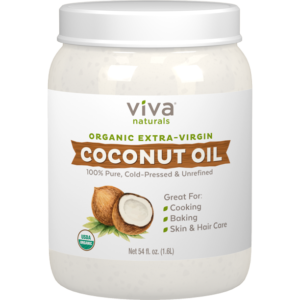 Viva Naturals Organic Extra Virgin Coconut Oil (54 oz) - Non-GMO Cold Pressed for Cooking & Baking Pie & Pastry