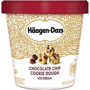 Haagen-Dazs, Chocolate Chip Cookie Dough Ice Cream, Pint (8 Count)