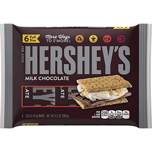 HERSHEY'S Milk Chocolate Bars, 9.3 Ounce