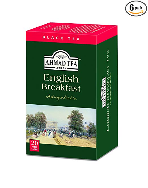 Ahmad Tea English Breakfast Tea, 20-Count Boxes (Pack of 6)
