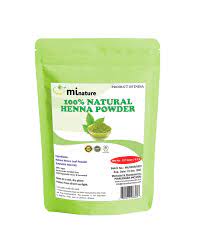 mi nature Henna Powder (LAWSONIA INERMIS)/ 100% Pure, Natural and Organic From Rajasthan, India (227g / (1/2 lb) For Hair Dye/Color,