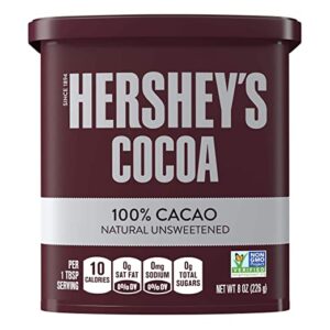 HERSHEY'S Natural Unsweetened 100% Cocoa, Baking/Beverage Gluten-Free, 16 Ounce Can