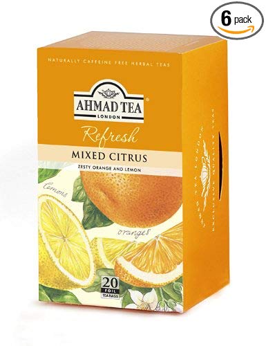 Ahmad Tea Mixed Citrus Infusion, Ahmad Mixed Citrus Infusion, 20-Count Tea Bags (Pack of 6)