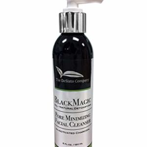 BlackMagic Pore-Minimizing Facial Cleanser, All Natural Skin Cleaner with Activated Charcoal and Organic Essential Oils. Great for Acne Treatment, Oil Skin, Dry Skin. Vegan, Cruelty-Free Facewash