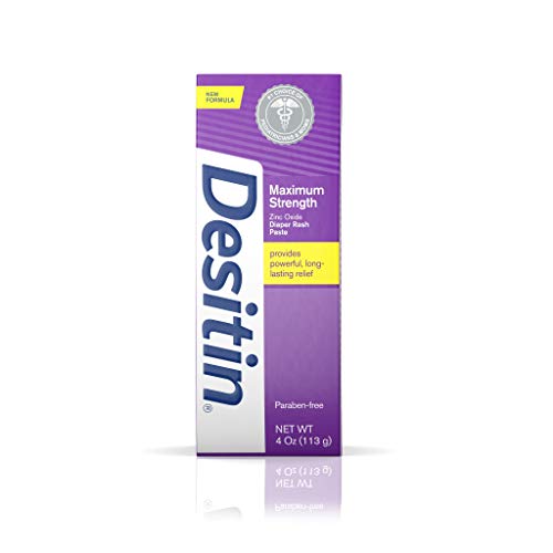 Desitin Maximum Strength Baby Diaper Rash Cream with 40% Zinc Oxide for diaper rash Relief & Prevention, 4 oz