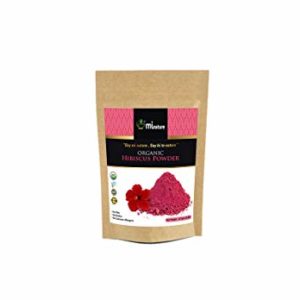 mi nature Hibiscus Powder(SABDARIFFA) / 100% Pure, Natural and Organic For Hair,Skin and Health / (227g / (1/2 lb) / 8 ounces) - Resealable Zip Lock Pouch