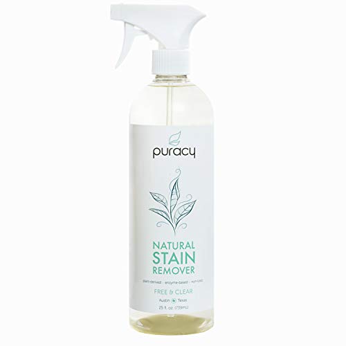 Puracy Natural Laundry Stain Remover, Enzyme-Based Spot Cleaner, Free & Clear, 25 Ounce