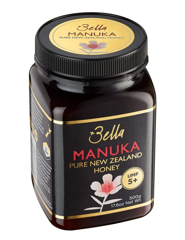 Bella New Zealand Manuka Honey Certified UMF 5+ (MGO 83+) | 17.6oz | 500g | Raw Super Premium 100% NZ Manuka Honey | Non-GMO, Halal, Supports Immunity Naturally