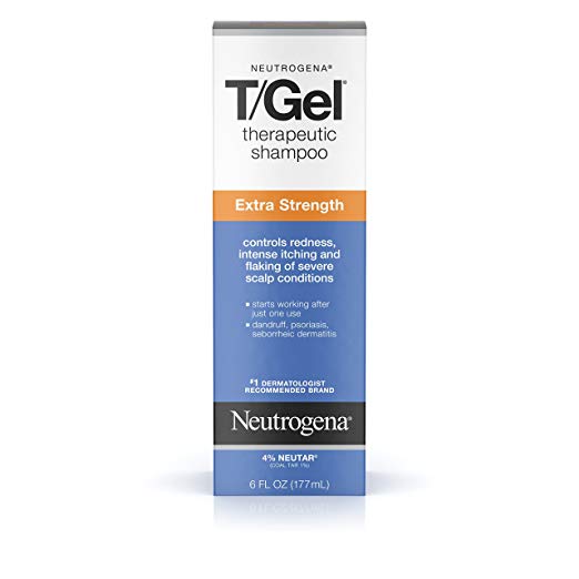 Neutrogena T/Gel Extra Strength Therapeutic Shampoo with 1% Coal Tar, Anti-Dandruff Treatment for Long-Lasting Relief of Itchy, Flaky Scalp due to Psoriasis & Seborrheic Dermatitis, 6 fl. oz