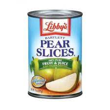 Libby's Pears Sliced In Pear Juices Concentrate Cans, 15 Ounce (Pack of 12)