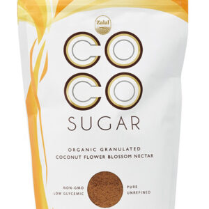 COCO SUGAR USDA Certified Organic, Non-GMO, Halal Certified, Pure and Unrefined Granulated Coconut Sugar 1 Lb - In a box