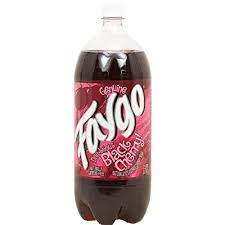 Faygo black cherry soda 2-liter, plastic bottle by Faygo