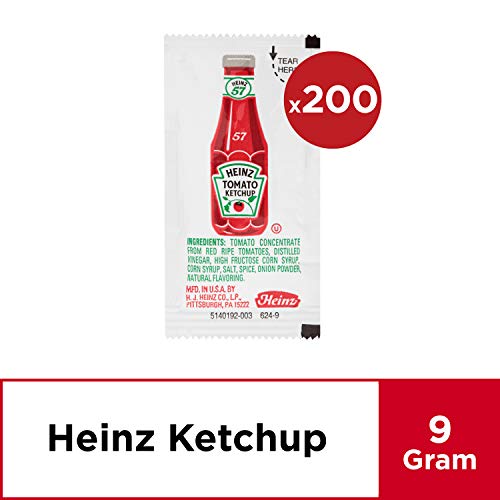Heinz Ketchup Single Serve Packets (0.3 oz Packets, Pack of 200)