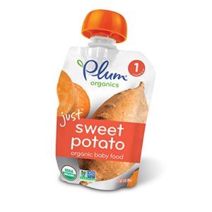 Plum Organics Stage 1, Organic Baby Food, Just Sweet Potato, 3 Oz, Pack fo 12 (Packaging May Vary)