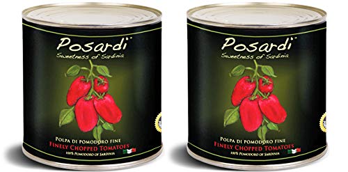 Posardi, Finely Chopped Tomatoes From Sardinia (Pack of 2), Imported from Sardinia Italy, 90 oz (each)