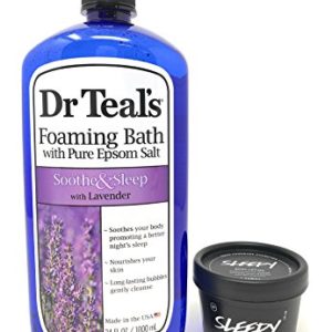 Lush Sleepy Body Lotion with Dr Teals Foaming Bath (Lavender) with Pure Epsom Salt Bundle