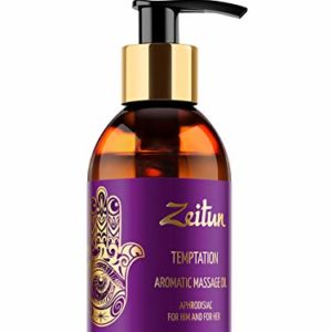 Zeitun Sensual Massage Oil - Temptation - Aphrodisiac Massage Oils For Couples - Aromatherapy Spa Massage Oil With Ylang-Ylang, Neroli, Patchouli and Rose 3.4 fl oz