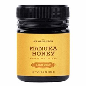SB Organics MGO 200+ Raw Manuka Honey - Authentic Medicinal Grade Premium Certified New Zealand Honey - Non-GMO, Halal, Additive-Free, Quality Honey - 8.8 Ounces