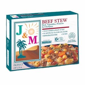 J&M Food Products Company Beef Stew (3 Pack) | Beef Stew with Potatoes, Vegetables & Chickpeas Certified Halal Meal | Fully Cooked, Delicious & Ready to Eat | Emergency Preparedness Meal, 10 oz. Trays
