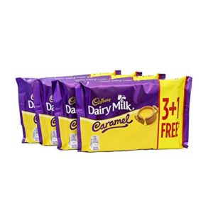 Cadbury Dairy Milk Caramel 148g 4 Pack (16 Bars in Total)