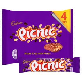 Original Cadbury Candy Bar Picnic Chocolate Imported From The UK England