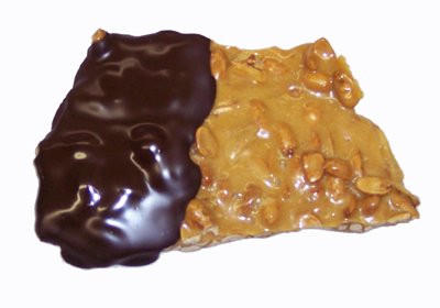 16oz Traditional Peanut Brittle in Dark Chocolate Certified Kosher-dairy