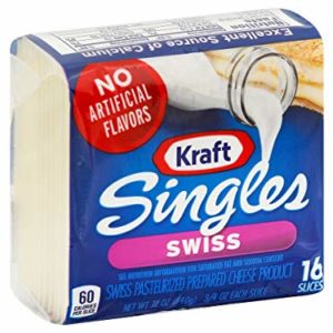 Kraft Single Swiss Cheese, 12 Ounce -- 12 per case.