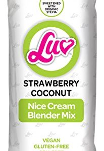 LUV Strawberry Ice Cream Mix for Blender - No Added Sugar Non-Dairy Frozen Dessert - Gluten Free Vegan Low Net Carb Keto Friendly Fat Bomb Paleo Ice Cream Snack