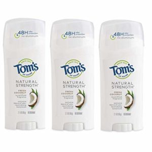 Tom's of Maine Natural Strength Deodorant, Natural Deodorant, 48-Hour Odor Protection, Fresh Coconut, 3 Pack