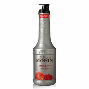 Monin - Strawberry Purée, Juicy and Sweet, Great for Sodas and Teas, Gluten-Free, Vegan, Non-GMO (1 Liter)