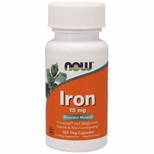 Now Supplements, Iron 18 mg, 120 Veg Capsules