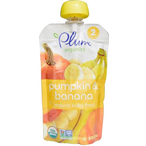 Plum Organics, Organic Baby Food, Stage 2, Pumpkin & Banana, 4 oz (113 g)