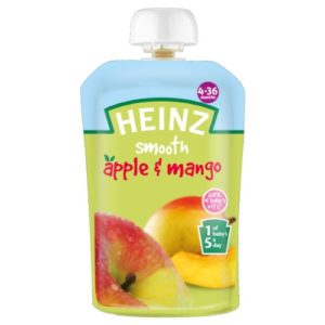 Heinz Apple and Mango Fruit Pouch 4-36 Months 100 g (Pack of 6)